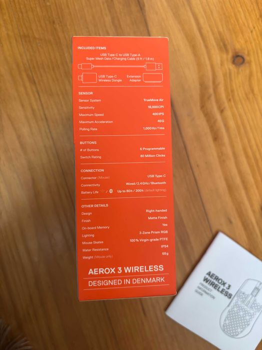 Миша SteelSeries Aerox 3 Wireless Snow