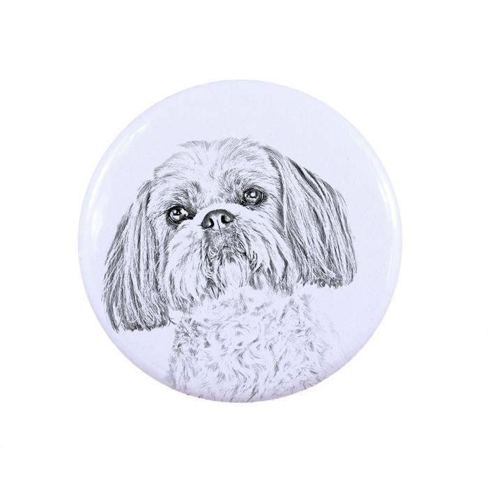 Shih Tzu przypinka z psem mała Art-Dog
