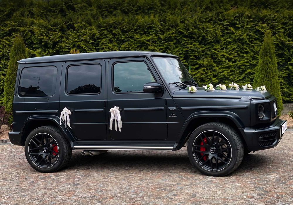Auto do ślubu Mercedes G-Klasa G63 AMG Wesele Białystok całe Podlasie WOLNE TERMINY 2026/2027