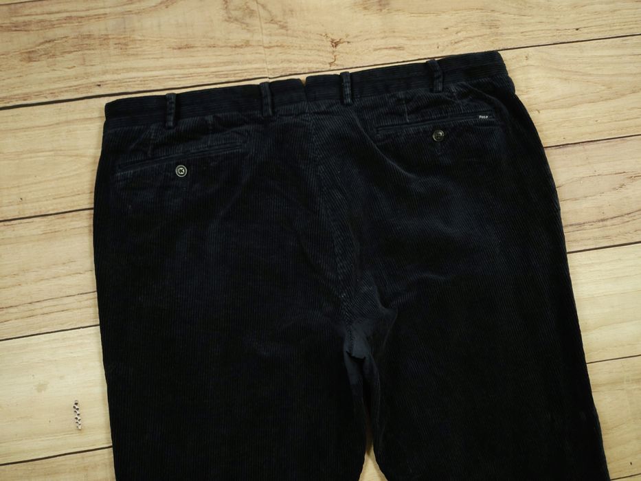 POLO RALPH LAUREN Spodnie Sztruksowe Męskie Granatowe r. 38/32