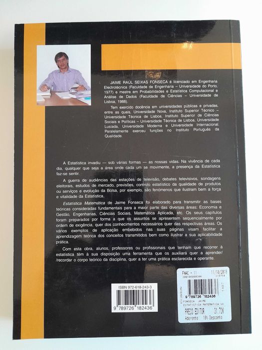 Estatística Matemática, Jaime Fonseca