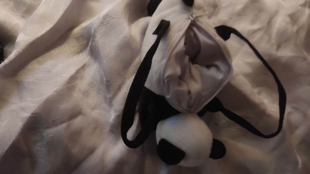 Bolsa panda e urso pano turco