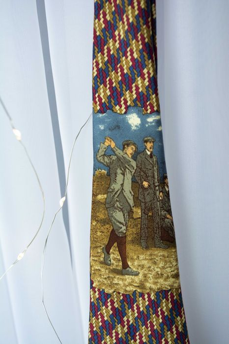 SKANDIA Tie Break jedwabny krawat casual vintage