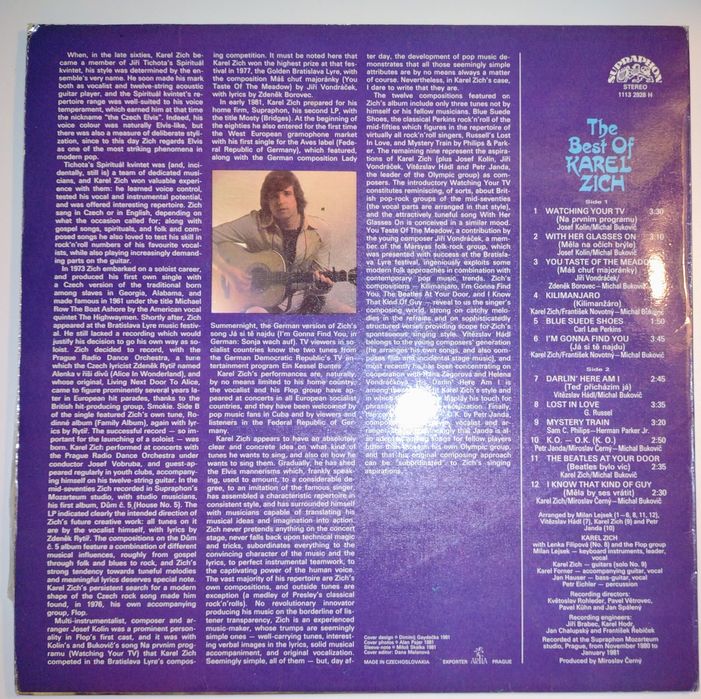 Best of Karel Zich płyta winylowa album