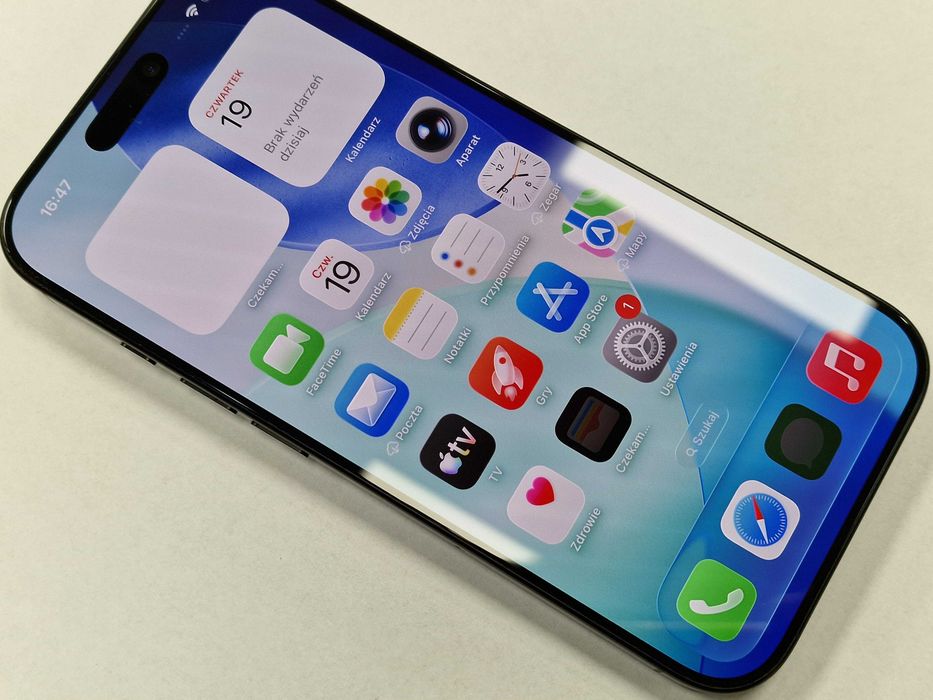 Iphone 16 PRO 256GB/ Black Titanium/ BAT 97%/ Grade A + ładow i gwar