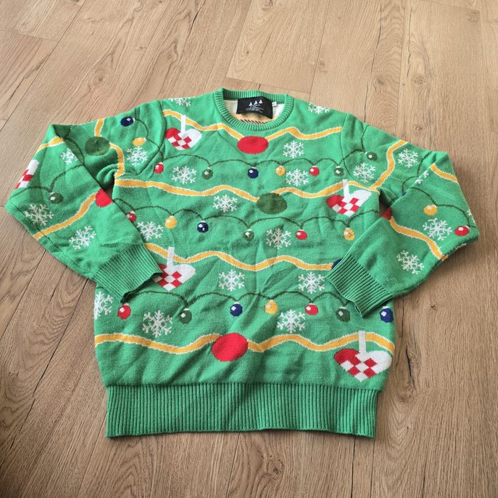 Sweter świąteczny hm m 38 light świecący święta sesja długi rękaw