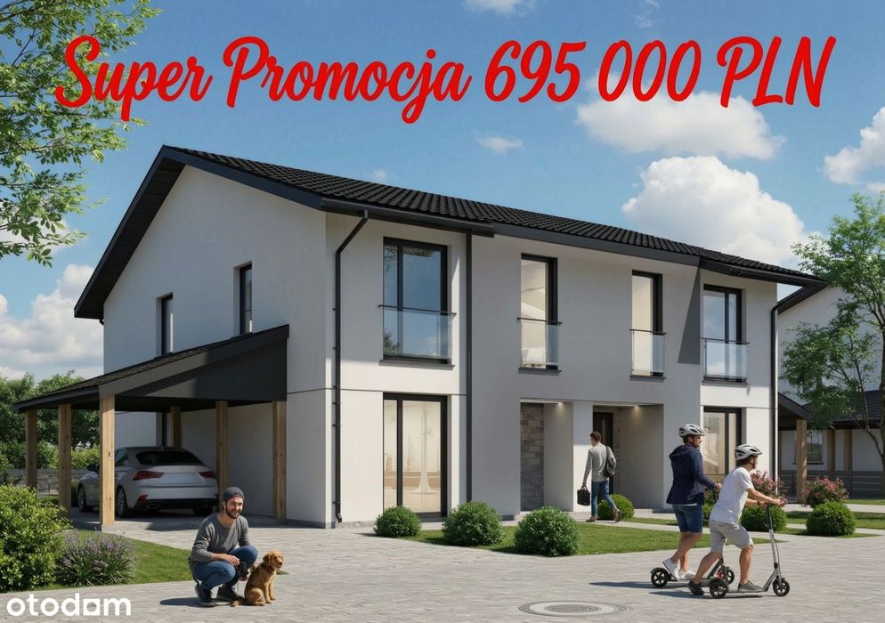 Bliźniak 134 m2 | Zawiśle | działka 380 m2| Pompa ciepła | Rekuperacja