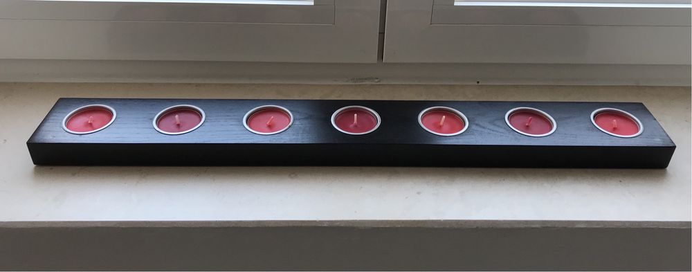 Porta Velas madeira escura