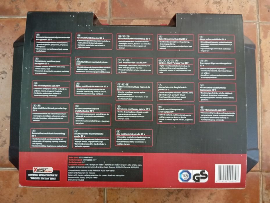 Ferramenta multifunções/multiusos a bateria Parkside 20V510772700555530246