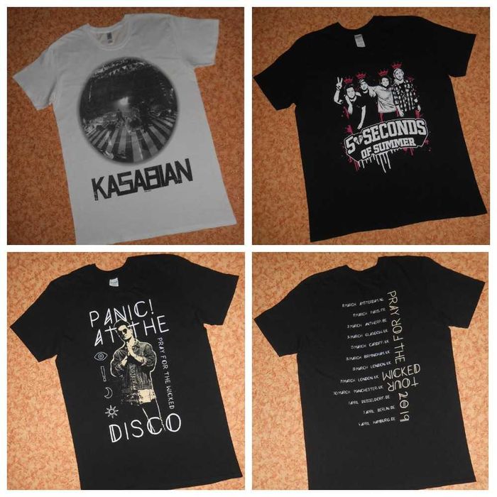 Футболки Panic! at the disco Imagine Dragons Deftones Motley crue ін.