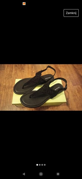 Sandały boho czarne rozmiar 40