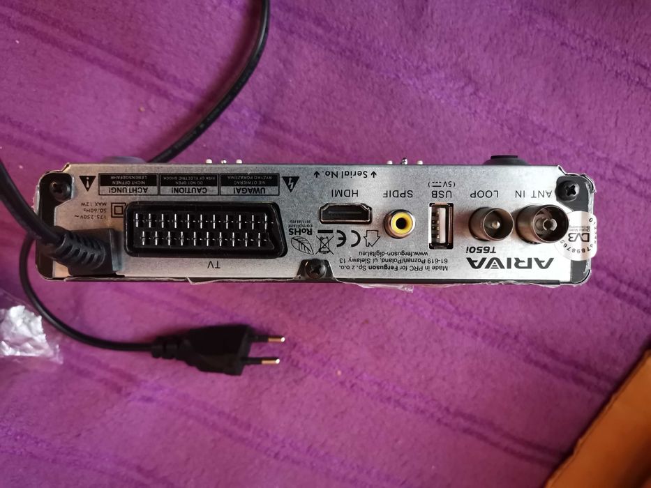od ręki Ferguson Ariva T650i Dekoder  tuner  DVB-T dvbt, 5 progr. MUX8