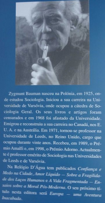 Modernidade e Ambivalência de Zygmunt Bauman