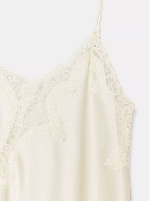 Нова асиметрична сукня комбінація в білизняному стилі Zara в розмірі М