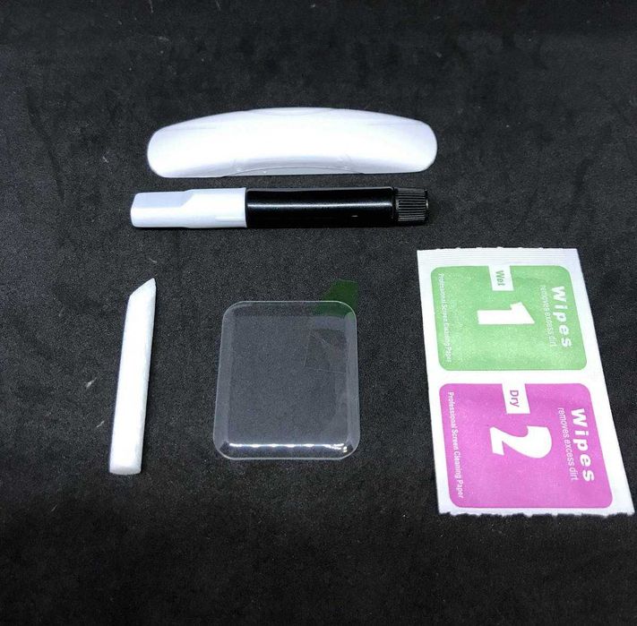 Película de vidro temperado completa curva UV para Apple Watch 38mm