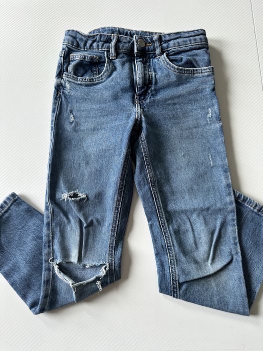 Jeansy z dziurami H&M rozmiar 128, 7-8 lat