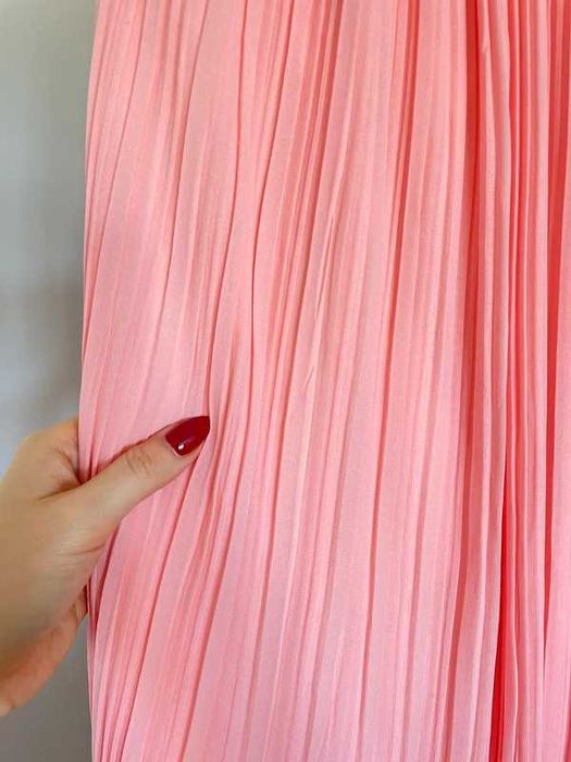 Różowa morelowa spódnica maxi taniec brzucha belly dance skirt