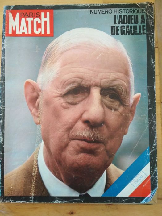 revista Paris Match, l'adieu à de Gaulle