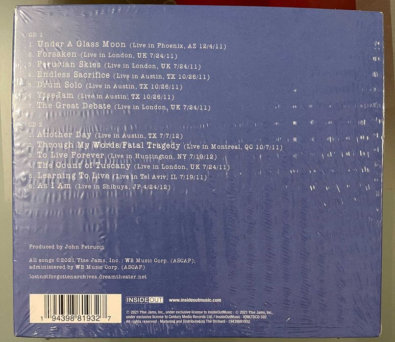 2CD Dream Theater - Dramatic Tour of Events