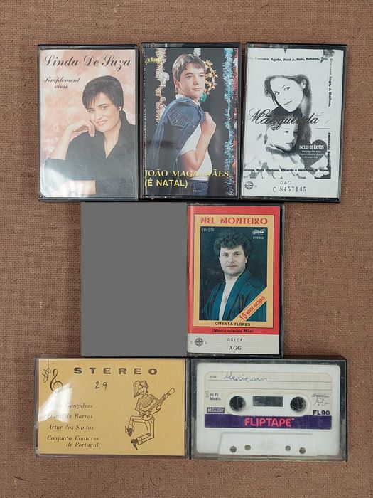 Conjunto de 6 cassettes de Música Popular Portuguesa