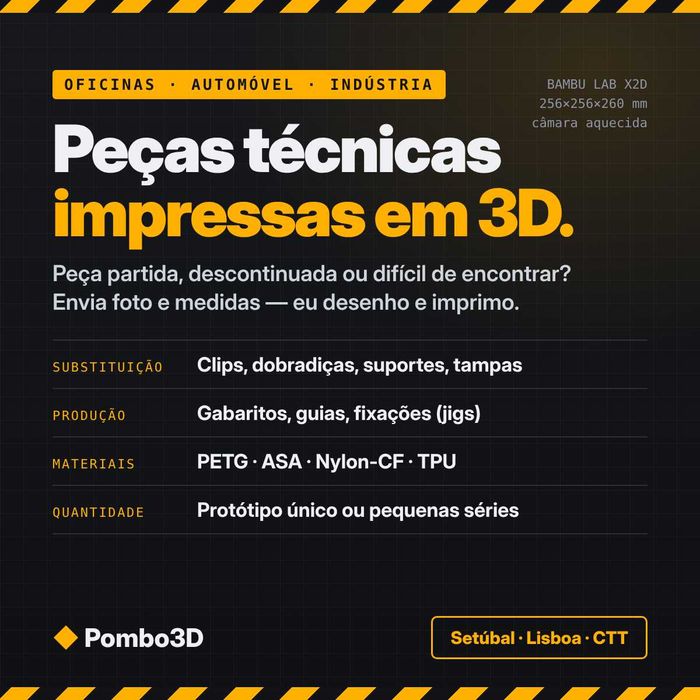 Impressão 3D por medida | Peças, prendas e decoração | Setúbal/Lisboa