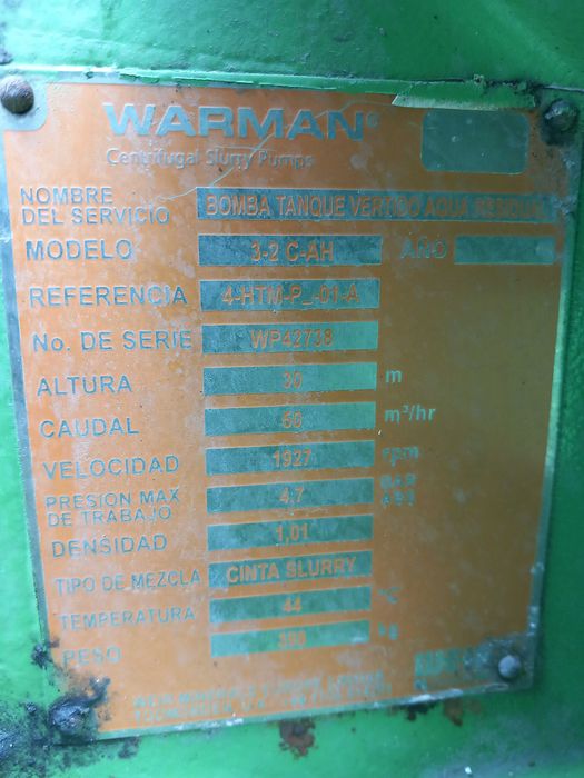 Motor & bomba Warman 4-2C-AH #M177