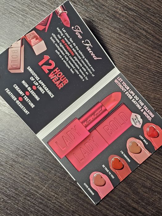 Too Faced - Lady Bold, kremowa pomadka. Zestaw 4 szminek.
