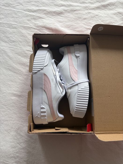 Sapatilhas Puma Carina Lift Branco e Rosa Tam. 35.5 Novas com Caixa