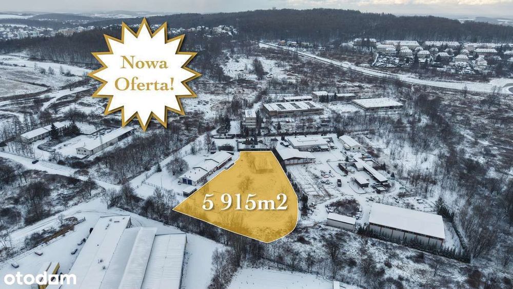 Działka inwestycyjna 5915 m² z zabudową | produkcja | magazyny |usługi
