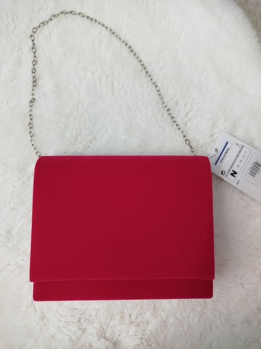 Torebka damska kopertówka zamszowa