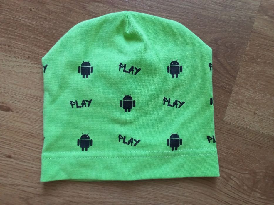 Шапка демисезонная салатовая android 6-24 мес