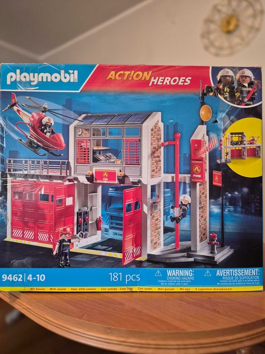 Remiza Strażacka Playmobil 9462 Action Heroes z Sygnałem i Hoptoptorem
