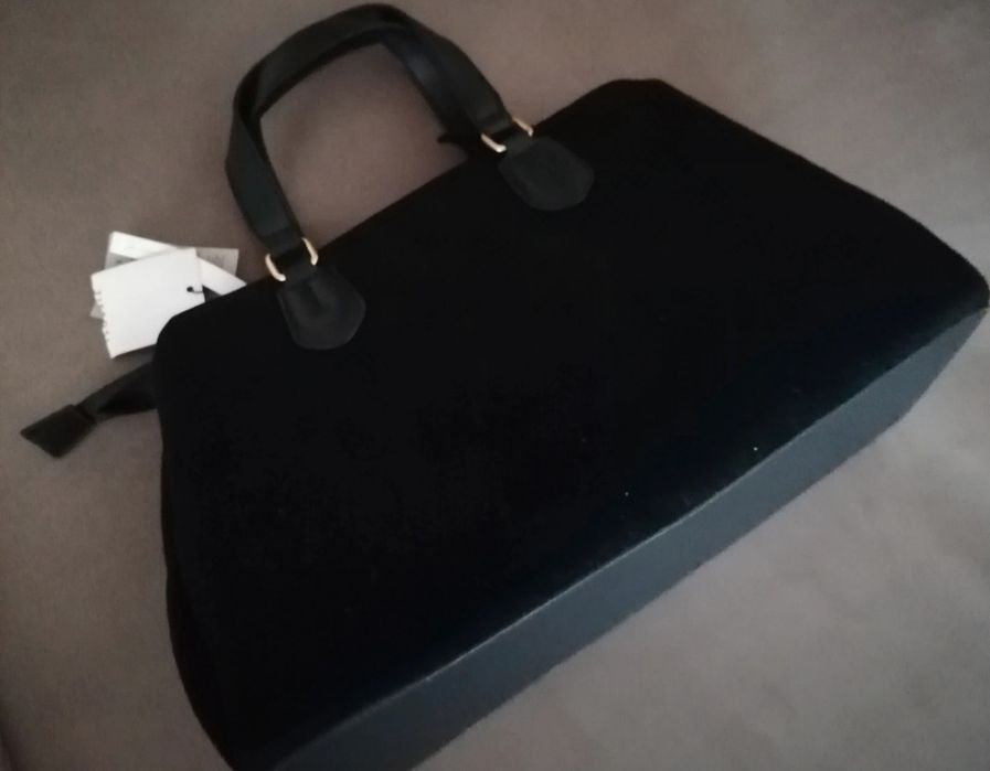 Tiffosi mala preta genuine leather, nova