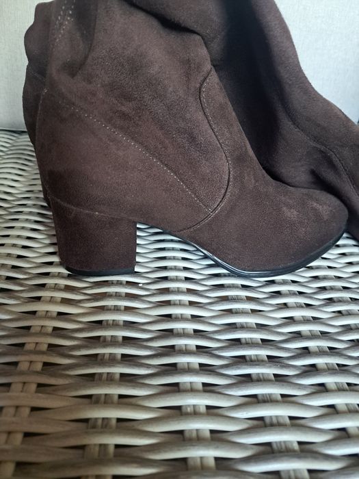 Kozaki za kolano muszkieterki 36 H&M czekoladowe