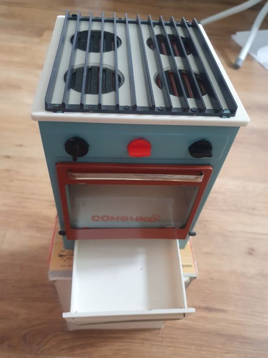 Игрушка СССР Плита газовая Сонечко Солнышко Металическая Новая