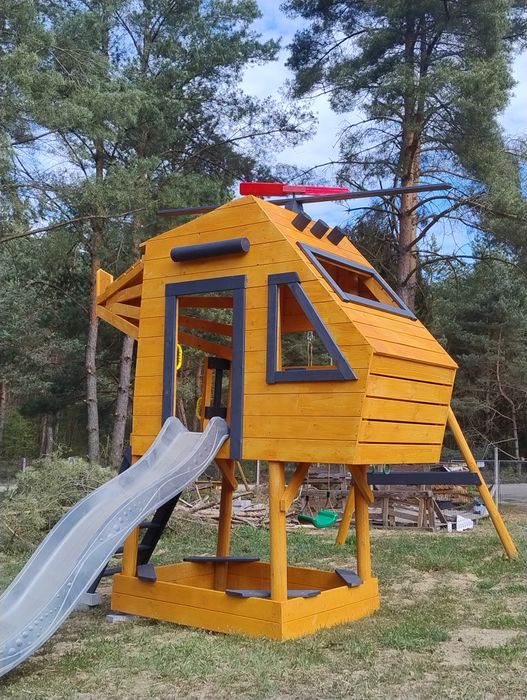 Ogrodowy plac zabaw dla dzieci helikopter ślizg huśtawki piaskownica