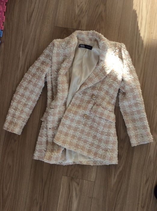 Стильний твідовий жакет ZARA 36 (XS–S), відмінний стан
