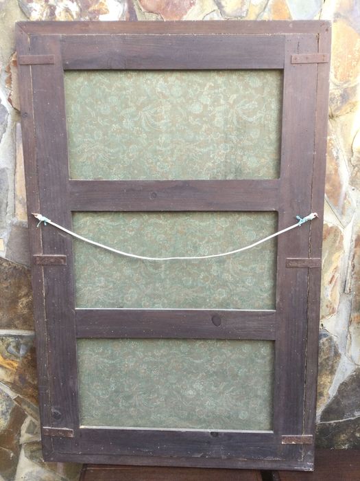 Grande Quadro chinês em seda bordada do séc XIX 126/81 cm