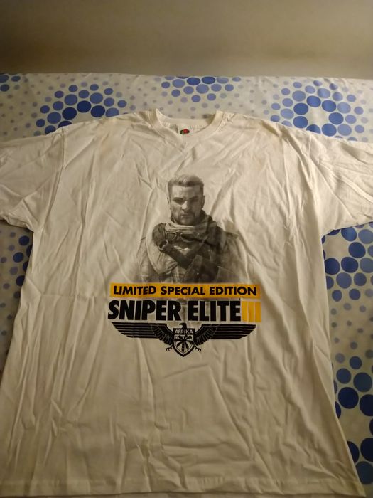 T shirt Branca Sniper Elite Edição Especial