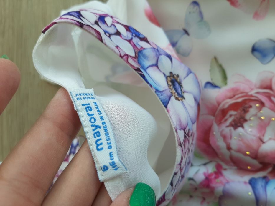 Vestido florido e plissado Mayoral 6a