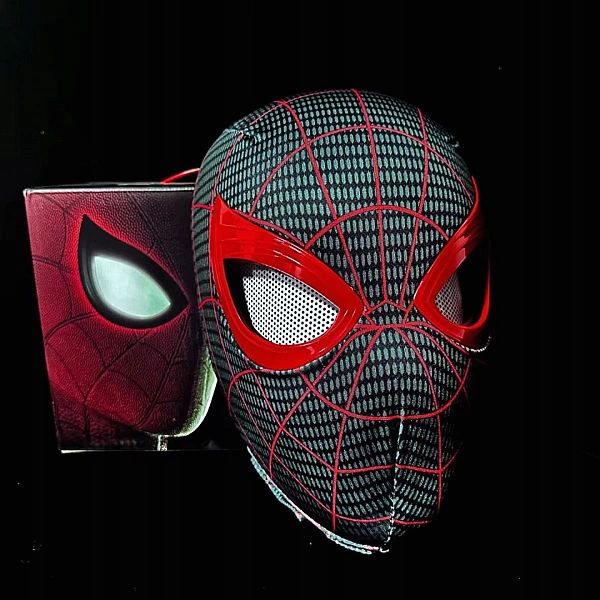 Spiderman Maska Ruchome Oczy Interaktywna Cosplay Karnawał Człowiek Pa