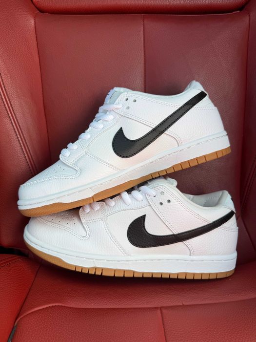 (БЕЗ ПЕРЕДОПЛАТИ) Nike SB Dunk Low White Gum найк данк білі шкіряні