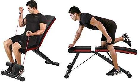 Banco de musculação dobrável, 113 x 50 x 130 cm, peso máx: 250 Kg