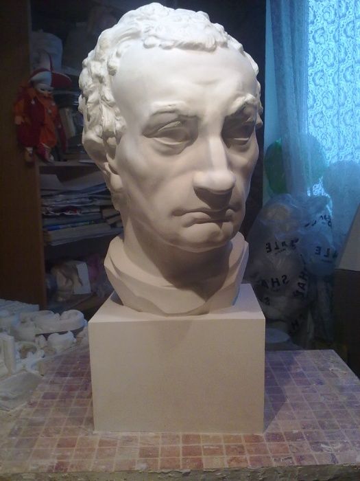 Гипсовая голова для рисунка,лепки!