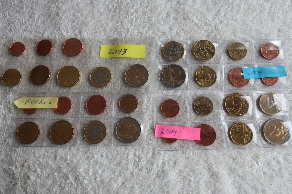 Set Moedas EURO Coins UNC - FINLÂNDIA (vários anos)