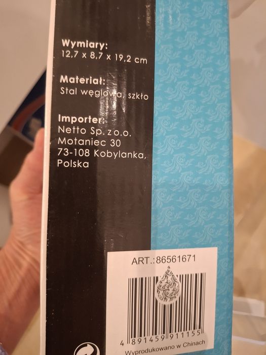 Lusterko aquantic  nowe 12,7x8,7,19,2