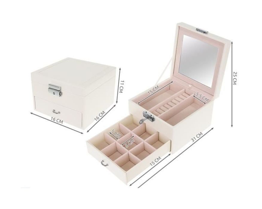 kuferek szkatułka organizer na biżuterię