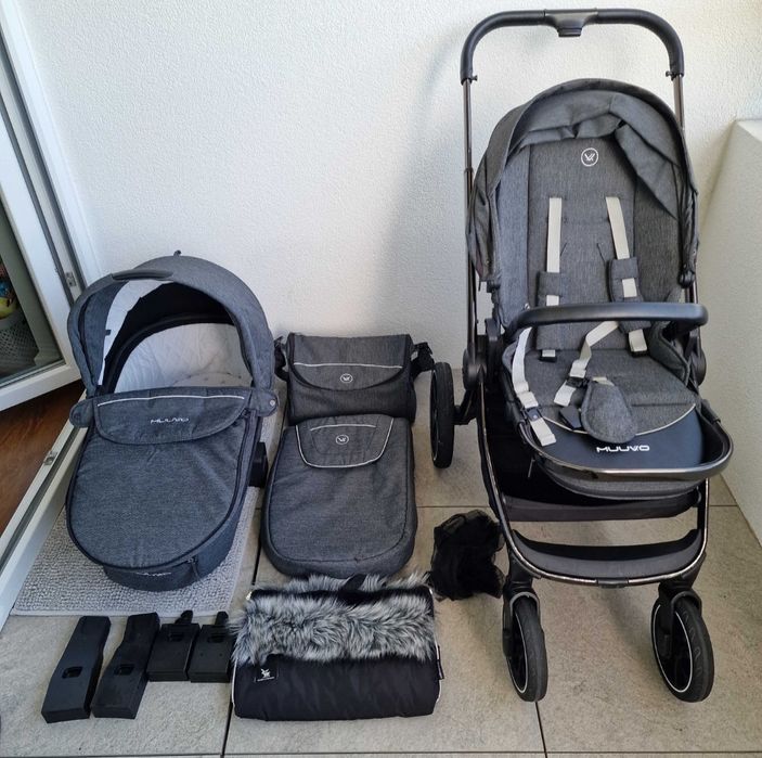 Wózek Muuvo Quick 2.0 2w1 Gondola Spacerówka Full Zestaw Stan BDB