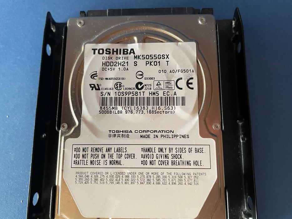 Toshiba Laptop Hard Drive 500GB HDD64750637270273123