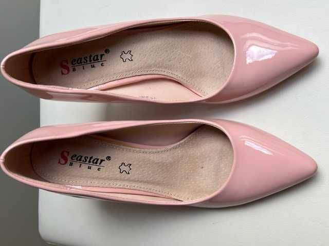 Buty Seastar pudrowy róż komunia, impreza, szpilki roz. 38
